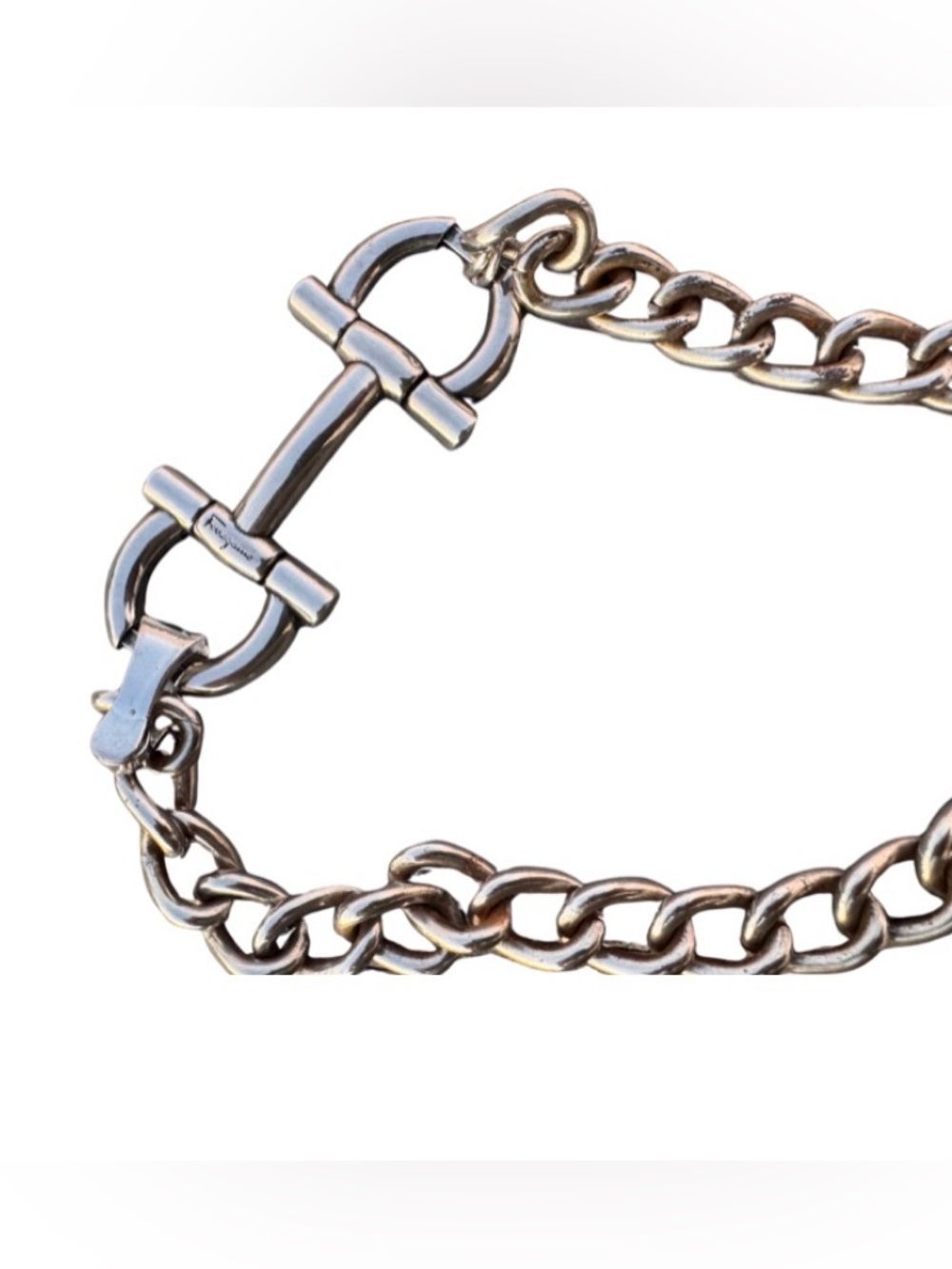 Hand Crafted Upcycled Ferragamo Necklace - Picture 8 of 8